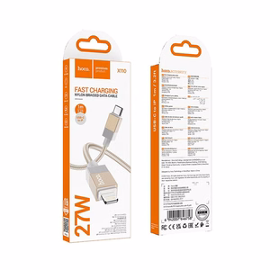 Kabelis USB C į Lightning Hoco PD 27W 1 m X110 auksinis