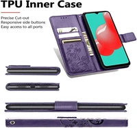 Dėklas Flower Book Samsung A556 A55 5G violetinis