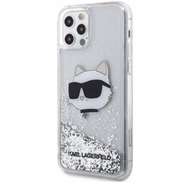 Karl Lagerfeld KLHCP12MLNHCCS iPhone 12/12 Pro 6.1" sidabrinis/sidabrinis kietas dėklas Blizgantis Choupette Galva