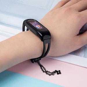 Metalinė apyrankė Xiaomi Mi Band 3 / 4 / 5 / 6 dirželis - juodas