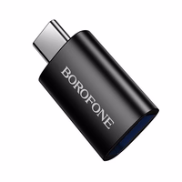 "Borofone" adapteris BV26C - C tipo USB adapteris - juodas