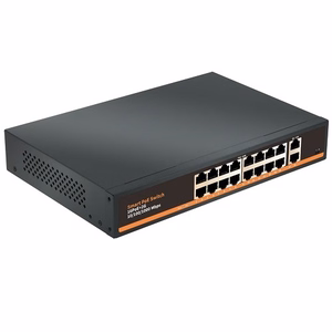 PoE komutatorius 16 prievadų 1000Mbps +2G aukštyn