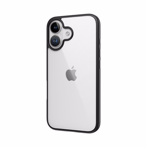 Rock Guard serijos dėklas Iphone 16 Plus permatomas-juodas