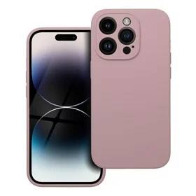 Dėklas telefonui silikoninis 2mm IPHONE 14 Pro smėlio rožinis