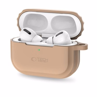 Tech-Protect silikoninis virvelės dėklas Apple AirPods Pro 1 / 2 - šviesiai rudos spalvos