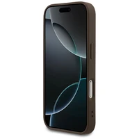 GUESS dėklas telefonui (m) IPHONE 17 Pro suderinamas su MagSafe PU 4G Ring Classic Logo - rudas