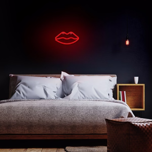 Neon LED Light LIPS raudonas Bat + USB FLNE08 Forever Light