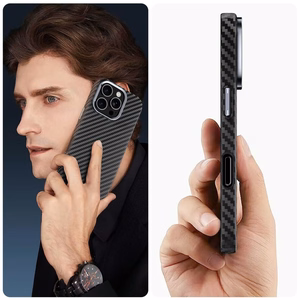 Tech-Protect Ion Carbon Magnetinis dėklas telefonui iPhone 16 Pro Max - juodas/pilkas