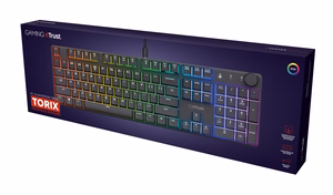 Trust GXT 866 TORIX klaviatūra Žaidimams USB QWERTY JAV tarptautinė versija Juoda