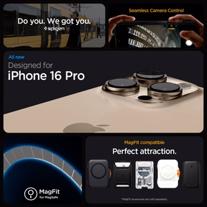 Spigen Liquid Air "T" Magnetinis dėklas telefonui iPhone 16 Pro - matinė juoda