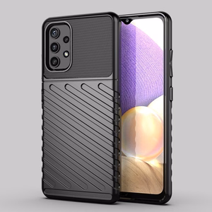 Thunder Case lankstus tvirtas tvirtas dėklas TPU dėklas telefonui Samsung Galaxy A72 4G juodas