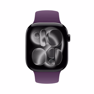 Crong Liquid dirželis, skirtas Apple Watch 44 / 45 / 46 / 49 mm, slyvų spalvos