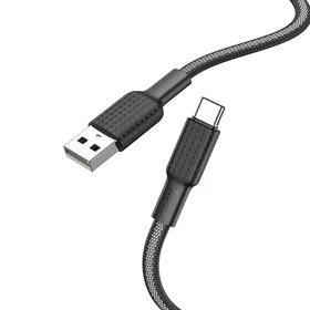 Kabelis USB A į USB C Hoco 3A 1 m X69 juodas baltas