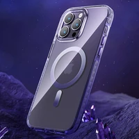 Kingxbar PQY Ice Crystal Series magnetinis dėklas telefonui iPhone 14 Plus MagSafe pilkas