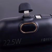 "Forever" mini maitinimo bankas MTB-100 22,5W 5000 mAh Žaibas juodas