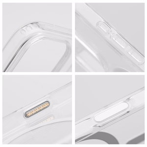 „Clear Mag Cover Elite STR“ dėklas, skirtas „iPhone 17 Pro / 18 Pro“, suderinamas su „MagSafe“, iš negelstančios medžiagos, su „Camera Control“ mygtuku – skaidrus