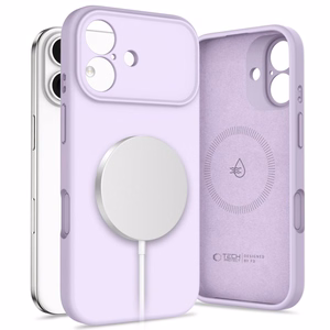 Tech-Protect Silicone magnetinis dėklas telefonui iPhone 17 - violetinis