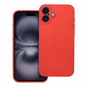 Minkštas dėklas telefonui IPHONE 16 Plus (m) - raudonas (m)