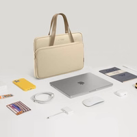 "Tech-Protect" krepšys 15-16 colių nešiojamajam kompiuteriui - smėlio spalvos