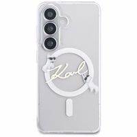 Karl Lagerfeld IML KC Script MagSafe Dėklas for Samsung Galaxy S26 Plus - skaidrus