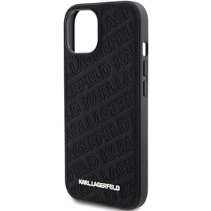 Karl Lagerfeld Quilted K Pattern dėklas telefonui iPhone 15 Plus / 14 Plus - juodas