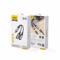 Dudao L13C+ 2in1 USB-C adapteris - pilkas