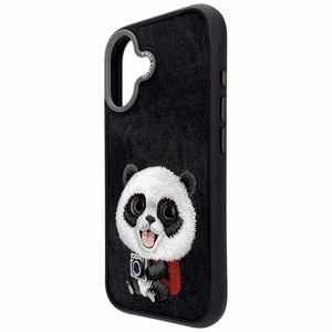 Nimmy Big Eyed Pet 2.0 pandos dėklas telefonui iPhone 17 - juodas