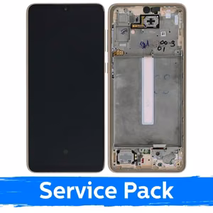 Ekranas skirtas Samsung A336 A33 5G su rėmeliu / Peach / (Service Pack)