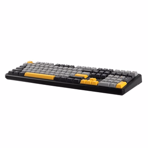 F108 Gray+Orange+Deep Gray Gasket klaviatūra su Volcano RGB jungikliais – AULA