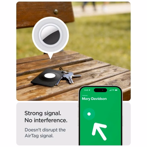 „Spigen AirFit 2“ dėklai, skirti „Apple AirTag 1/2“, 2 vnt. – juodi