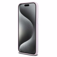 DKNY DKHMP14XSMCHLP iPhone 14 Pro Max6.7" rožinis dėklas Liquid Silicone Small Metal Logo MagSafe