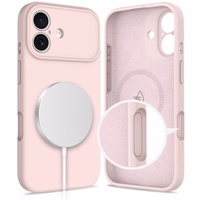 Tech-Protect Silicone magnetinis dėklas telefonui iPhone 17 - rožinė