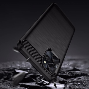 Carbon Case dėklas Realme 10 5G / Realme 9i 5G lankstus silikoninis anglies dangtelis juodas