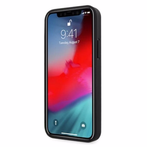 BMW Odinis išlenktas perforuotas dėklas iPhone 12 / iPhone 12 Pro - juodas