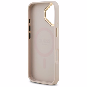 GUESS dėklas telefonui IPHONE 17, suderinamas su MagSafe GUHMP17SP4MSEGCP (PU 4G su Classic), rožinis