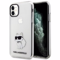 Karl Lagerfeld Ikonik Choupette Dėklas iPhone 11 / Xr - Permatomas