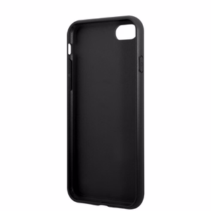 Guess GUHCI8PSATPK iPhone 7/8 SE 2020 / SE 2022 жёсткий чехол чёрный/чёрный Saffiano Triangle Logo Cardslot