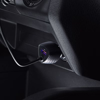 FORCELL F-ENERGY Carbon CC50-1AC automobilinis įkroviklis USB A su kabeliu Type C PD QC3.0 3A 38W juodas