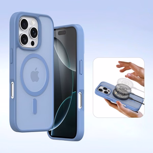 Dux Ducis Lawa iPhone 16 Pro odinis dėklas su nuimama magnetine pinigine - mėlynas