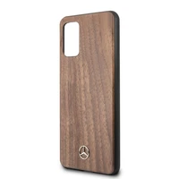 Mercedes Wood Line Walnut dėklas telefonui Samsung Galaxy S20+ – rudos spalvos