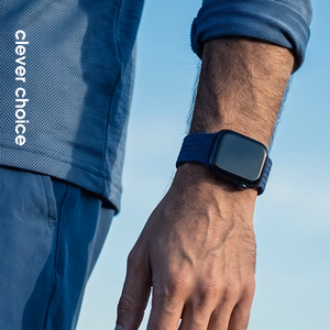 Crong Wave Band pintas Apple Watch dirželis, 44/45/46/49 mm, tamsiai mėlynas