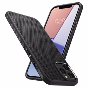 Spigen Liquid Air dėklas iPhone 12 / iPhone 12 Pro - Matinis juodas