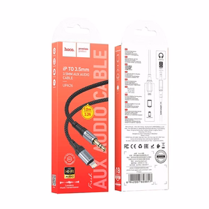 Cable AUX Lightning to Jack 3,5 mm Hoco 1 m UPA26 black