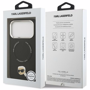 Karl Lagerfeld Karl Pin Magnetinis dėklas telefonui iPhone 17 Pro - Juodas