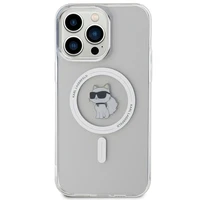 Karl Lagerfeld IML Choupette Magnetinis dėklas telefonui iPhone 15 Pro Max - permatomas