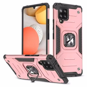 Wozinsky Ring Armor dėklas su stovu tvirtas apsauginis dangtelis Samsung Galaxy A42 5G rožinis