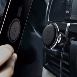 Automobilinis laikiklis Baseus Magnetic Air Vent sidabrinis (magnetinis / oro grotelės)