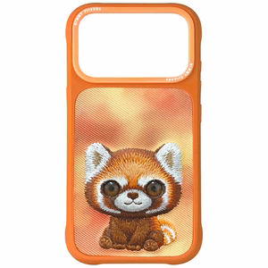 Nimmy Big Eyed Pet 2.0 Raccoon deklas iPhone 17 Pro - oranzinis