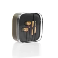 Laidinės ausinės Jack 3,5 mm su mikrofonu Mi metalinė dėžutė auksinės