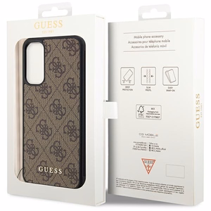 Guess GUHCSA34GF4GBR A34 5G A346 rudas/rudas kietas dėklas 4G Charms kolekcija